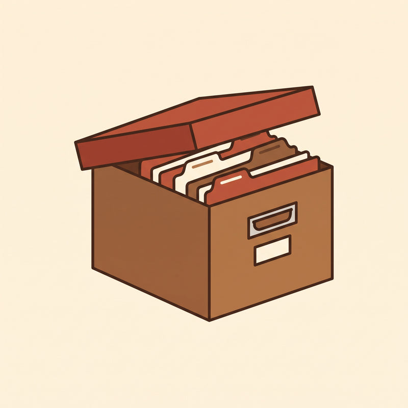 File storage box for archiving documents and folders – Deskperado