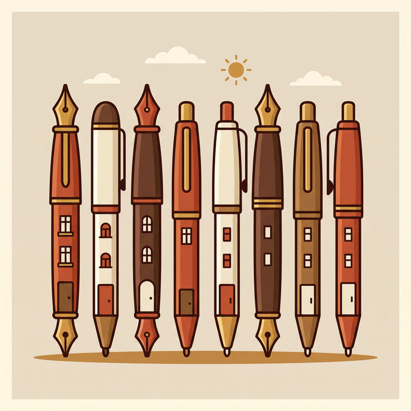 Assorted ballpoint, gel, and fountain pens for everyday writing – Deskperado