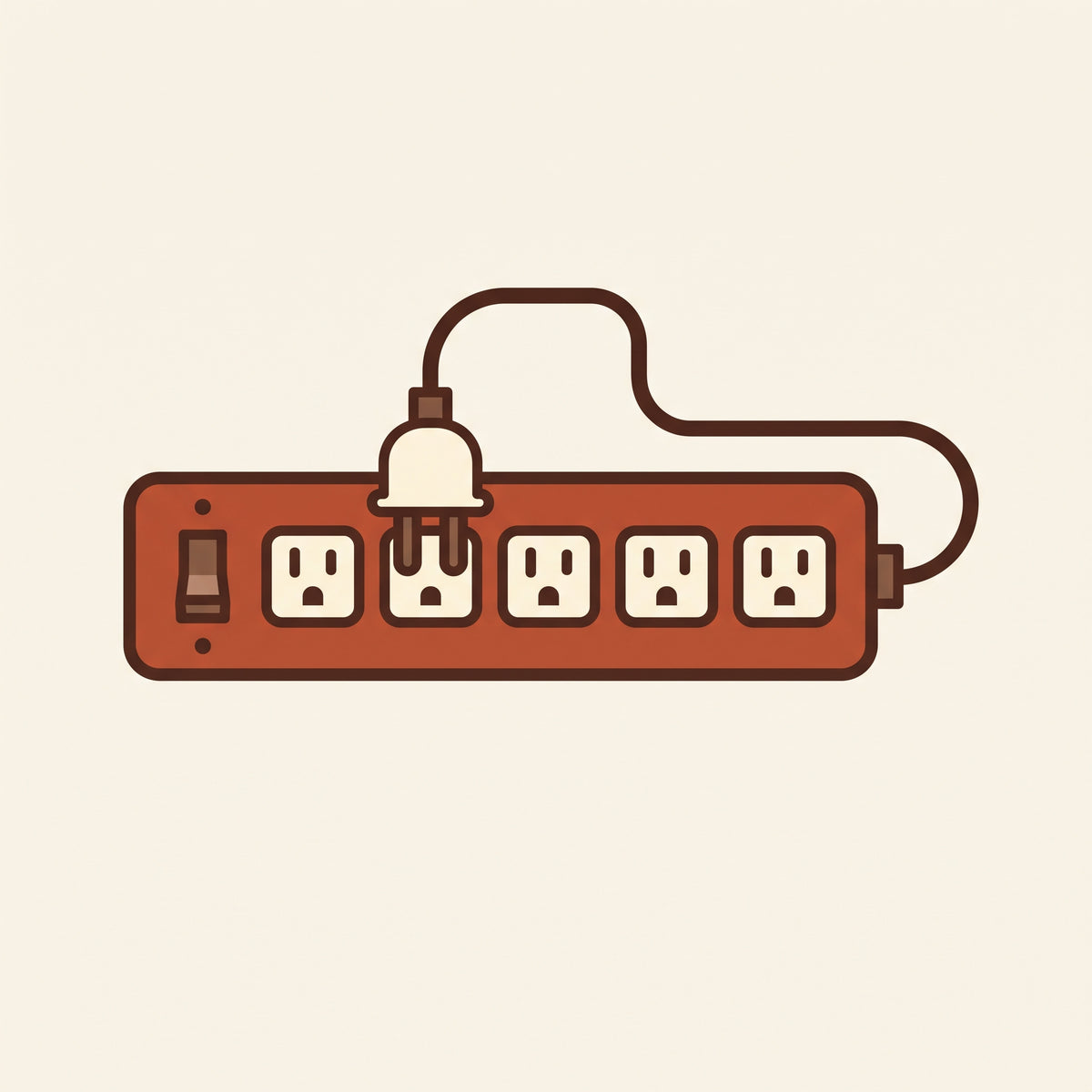 Power strip with multiple outlets for desk charging – Deskperado