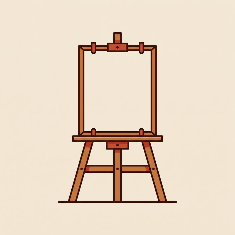 Easel stand holding a presentation display board – Deskperado
