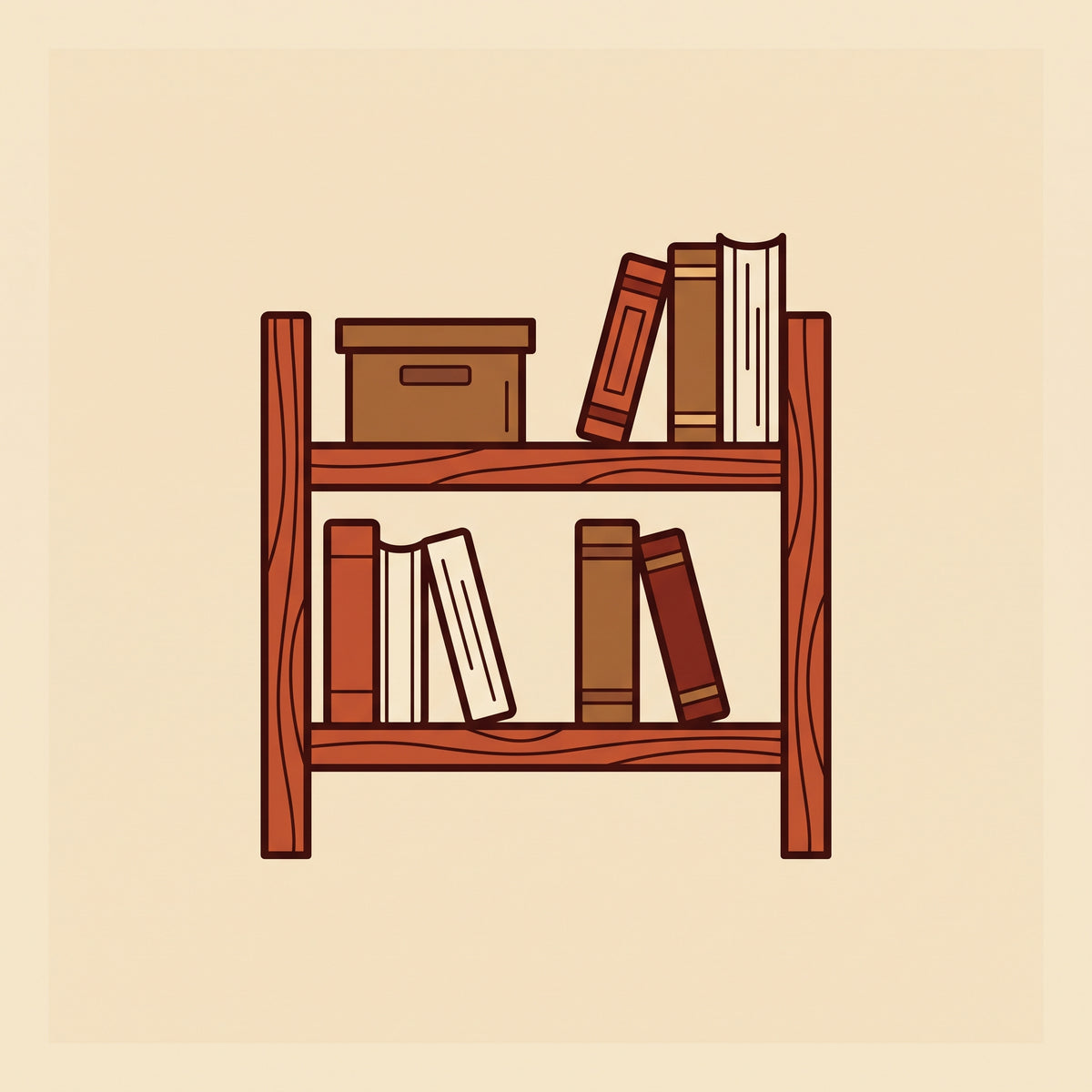 Open shelving unit for books and desk storage – Deskperado