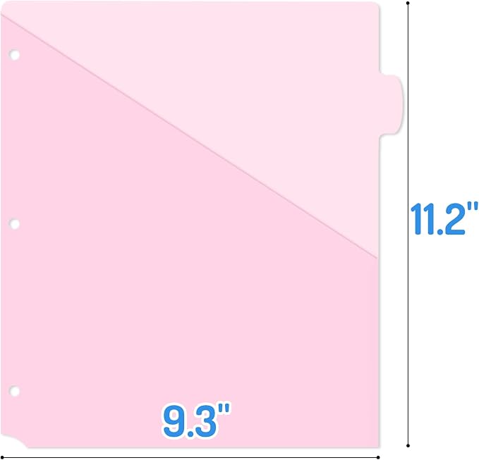 Forvencer 8 Count Dividers with Two Pockets, 8 tab Binder Dividers for 3 Ring Binder Organizer, Binder Divider with Tabs for School Office and Home Organization, Multicolor, 1 Set