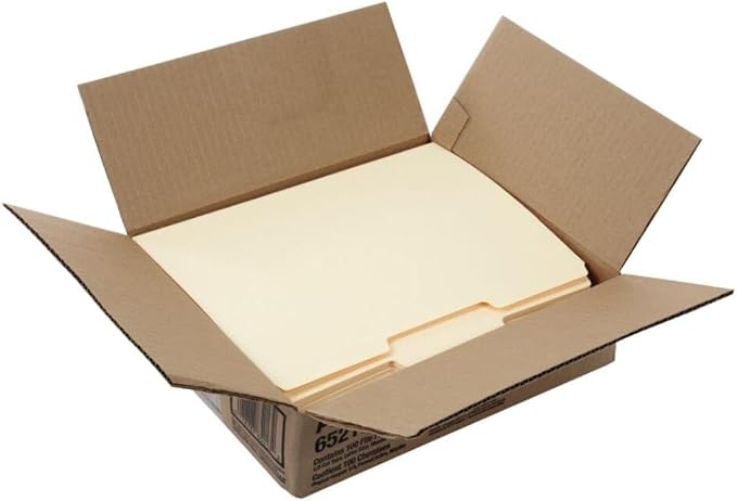 Pendaflex File Folders, 100 Pack, Durable Manila Folders, Letter Size (8.5" x 11"), 3 Top Tabs for Easy Labeling, Everyday Filing Essential for Offices, Classrooms & Home Document Organization