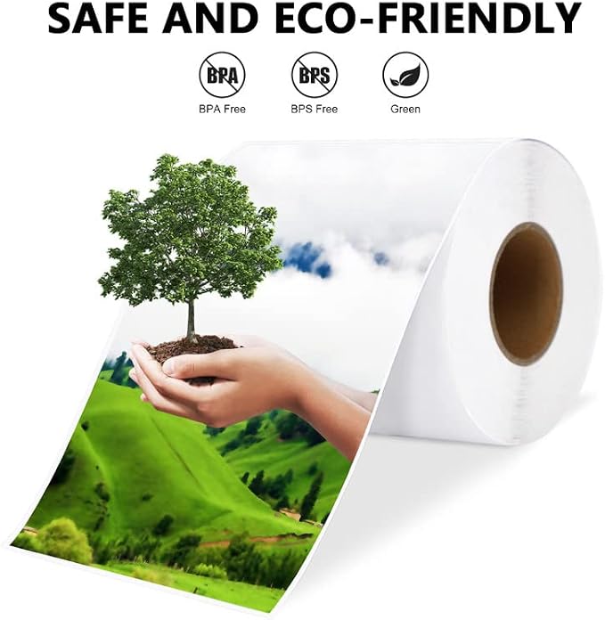 4"x6" Direct Thermal Shipping Labels, 220 Labels/Roll - Thermal Shipping Label Printer Paper Postage Mailing Labels Compatible with Rollo, MUNBYN Label Printer (4 Rolls)