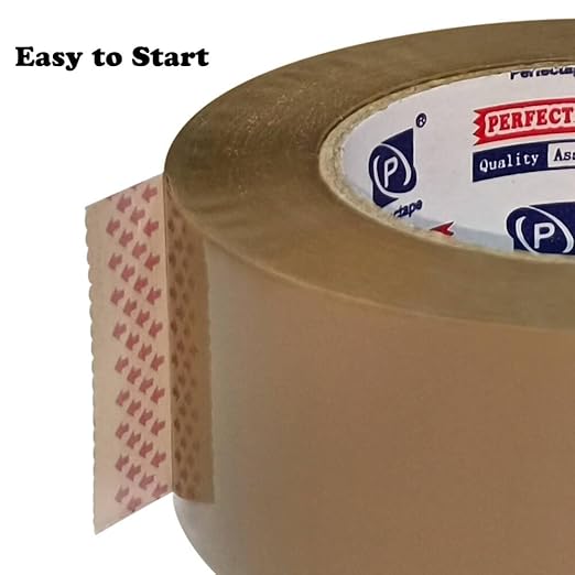 PERFECTAPE Heavy Duty Brown Packing Tape, 1.88 in x 100m, 6 Rolls | Total 600 meters, 2.7 mil, Ultra Strong, Refills for Moving, Packaging and Shipping