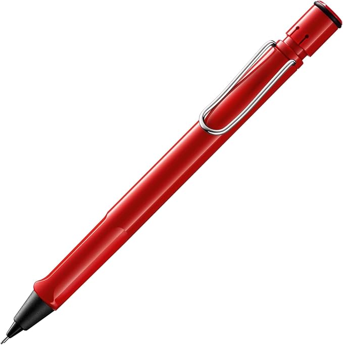 LAMY safari red - Mechanical Pencil with ergonomic grip & body made of robust ASA plastic - ideal for drawing & writing - including LAMY M 41 fine line refill 0.5 mm & eraser tip