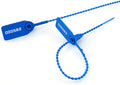 Leadseals(R) 100 Plastic Tamper Seals, Zip Ties for Fire Extinguishers Pull Tite Security Tags Numbered Trailer Seal Disposable Self-Locking Tie 250mm Length (Blue)