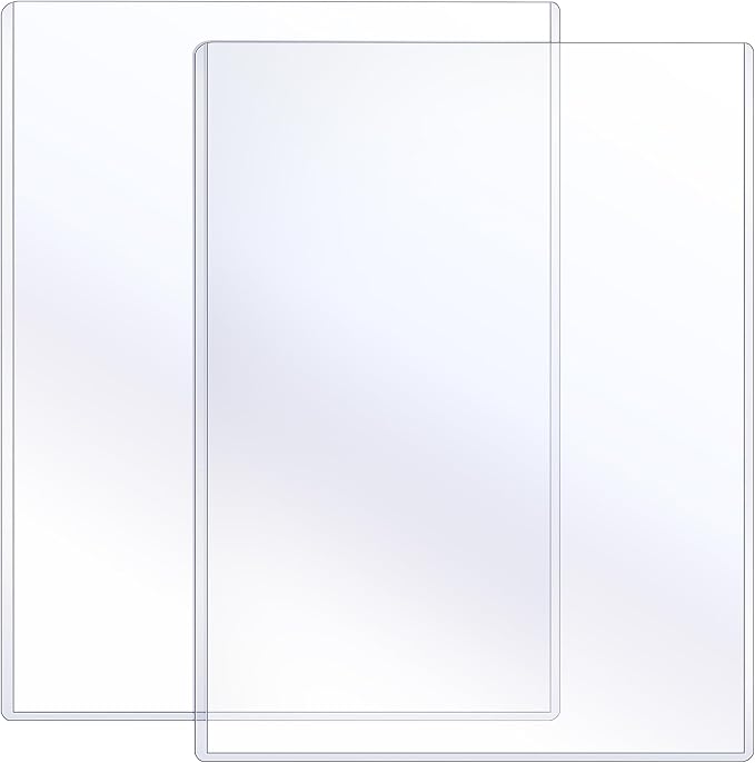 Sherr 2 Pcs 18 x 24 Inches Rigid Print Protectors Clear Hard Plastic Sheet Protectors Poster Sleeves for Protect Store and Display Photographs, Prints and Documents
