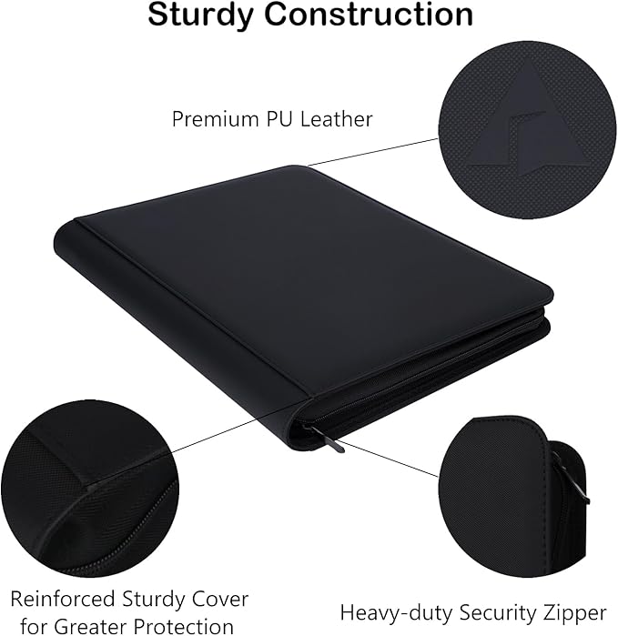 Top loader Binder, Holds 432 Top Loaders, 9 Pockets Top Loader Binder with Sleeves for Cards in 3'' x 4'' Top loaders