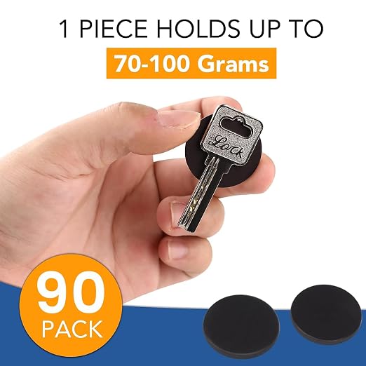 DIYMAG 90Pcs Magnetic Dot with Self Adhesive, Round Magnets Magnetic Tape Flexible Magnet Sheets with Adhesive for Crafts, Photos and Die Storage Easy Peel and Stick, 1.2 x 0.08inch