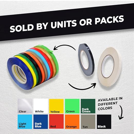 WOD White Produce Poly Bag Sealing Tape, 3/8 inch x 180 yds. for Packaging and Sealing of Meat, Gifts, or Ice Bags BSTC24PVC