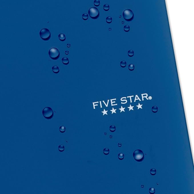 Five Star Spiral Notebooks Plus Study App, 2 Pack, 3 Subject, College Ruled Paper, 11" x 8-1/2", 150 Sheets, Blue & Red (38502)
