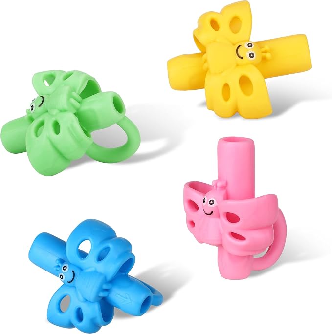 KOABBIT 8 Packs Pencil Grips Pencil Grips for Kids Handwriting for Toddlers & Preschoolers, Pencil Holder Grip Posture Correction Training Writing Aid.