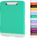 Piasoenc Clipboard with Storage, 8.5 x 11 Organization Box with Pen Holder and A4 Legal Paper Folder, Folio & Side-Opening, Low Profile Clip,for Nurses,Teachers, Size 14 x 9.6 x 1.2 in, Green