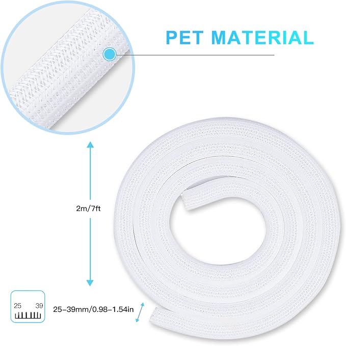 AGPTEK Cable Sleeve, 10ft - 1.5 inch Cable Management Desk Cord Cover Organizer Wire Hider for Home Office Computer TV Wire Loom Tubing Pet Proof Cord Protector from Cat Dog Chewing, White