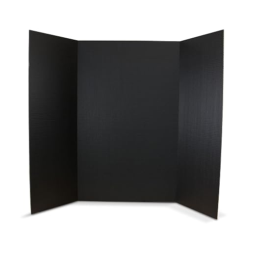 Flipside Products 36” x 48” Project Boards for Presentations, Science Fair, School Projects, Event Displays and Trifold Picture Board, Proudly Made in USA - Black - 24 Pack