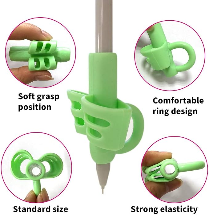 KOABBIT - Pencil Grips/Holder for Kids Handwriting, Toddlers/Preschool 2-4 Year learning to Write, Writing aid Grip for Children's Training Pencils, 3 PACK