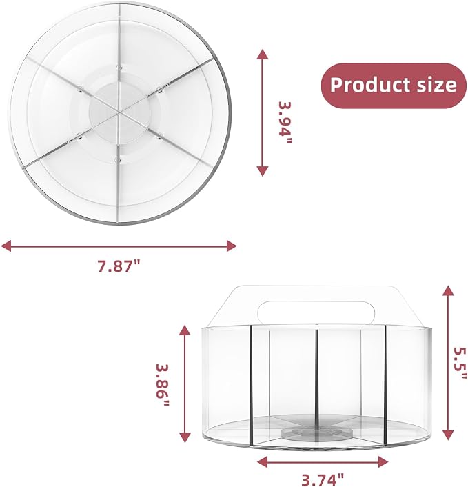 Absonic 250pcs Acrylic Pencil Holder Marker Organizer, 360-Degree Rotating Pen Holder, Crayon Organizers for Kids Pencil Organizer Caddy Art Supply Lazy Susan Organizer for Desk Home School Office
