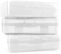 Pencil Case, Pencil Box, Clear Pencil Case, 3 Pack Plastic Pencil Case, Large Capacity Pencil Case, Crayon Box with Snap-tight Lid Stackable Design, Plastic Storage Box for School Office Supplies