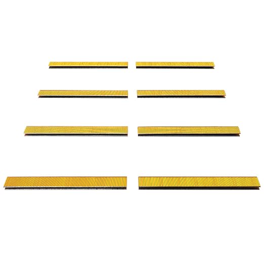 18 Gauge 1/4" Narrow Crown Staples 1/2 Inch Leg, 5000-Pack | Galvanized coating resists rust for indoor woodworking & decoration, fits all electric staplers and staple guns
