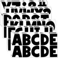 Letter Stickers Large 128 PCS Bulletin Board Letters 12 Sheets Alphabet Stickers Vinyl Self-Adhesive Stick on Letters for Poster Board Mailbox Sign DIY Crafts Classroom Party Decor (Black, 2.5 Inch)