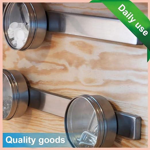 MIKEDE Strong Neodymium Magnets with Adhensive Backing 60x10x5 mm 12 Pcs | Super Strong Magnets Bar, Heavy Duty Metal Powerful Silver Rectangular Magnet for Craft, Whiteboard, Garage, Kitchen, DIY