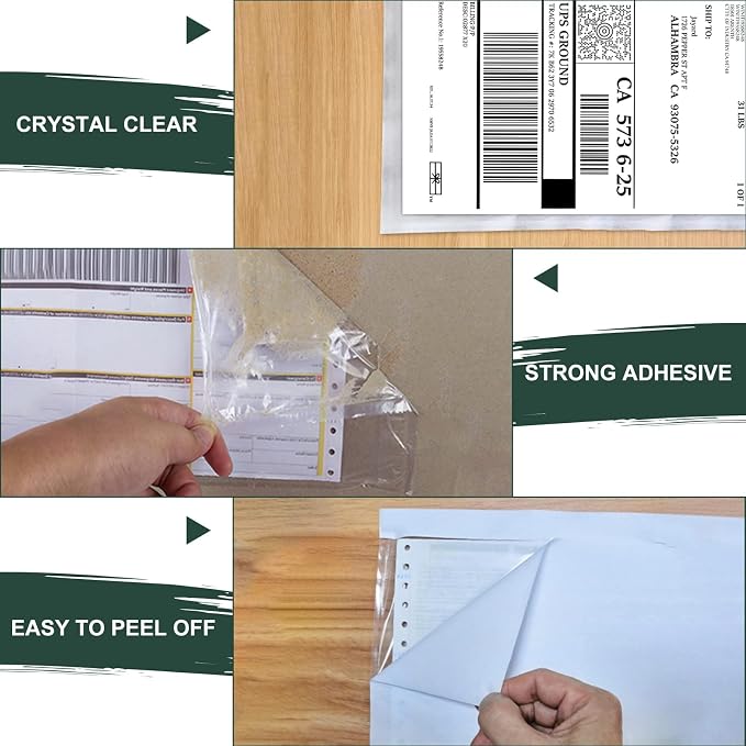 Clear Adhesive Top Loading Packing List Pouches 6'' X 9'', Shipping Label Sleeves, Packing Slip Envelopes (2000 Pack)