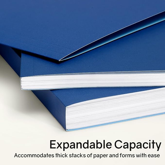 SUNEE File Folders, 30 Pack Manilla Folders 8.5 x 11, Colored File Folders Home Office School Supplies for Documents Files Paper,Navy Blue