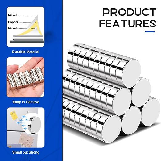 Refrigerator Magnets, 120 Pcs Rare Earth Magnets, Neodymium Fridge Magnet Whiteboard Magnets for Crafts, DIY, Office, Dry Erase Board | Neodymium Fridge Magnet Whiteboard Magnets for Crafts, DIY, Office, Dry Erase Board