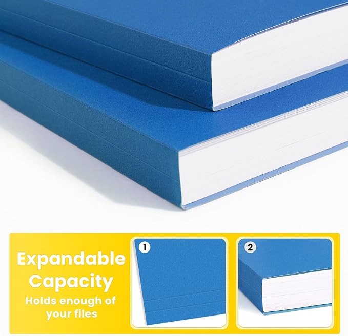 SUNEE File Folders, 36 Pack Manilla Folders 8.5 x 11, Colored File Folders Home Office School Supplies for Documents Files Paper,Blue