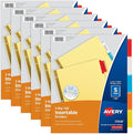 Avery Binder Dividers - 5-Tab Insertable Multicolor Big Tabs for Binders,Sets of Dividers (11109),(Pack of 48)