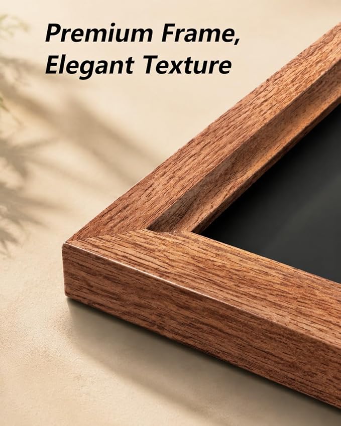 Magnet Board for Wall, 19.7 x 31.5 in (Background Paper not Included) | Wood MDF frame with 4 pairs of hook-and-loop strips for travel magnets and photos.