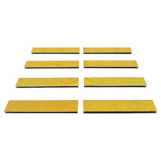 18 Gauge 1/4" Narrow Crown Staples 1 Inch Leg, 800 Pack | Galvanized coating resists rust for indoor woodworking & decoration, fits all electric staplers and staple guns.