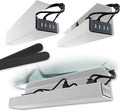 No-Screw Under Desk Cable Management Tray - Self-Adhesive Installation, Cord Management, Cable Tray, Under Desk Wire Organizer - White Set of 2