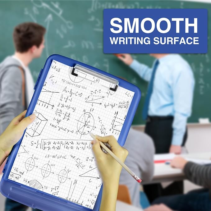 Sooez Clipboards with Storage, High Capacity Clip Boards 8.5x11 with Storage, Heavy Duty Nursing Clipboard Folder, Plastic Clipboard with Pen Holder for Women Teachers Work, School & Office Supplies