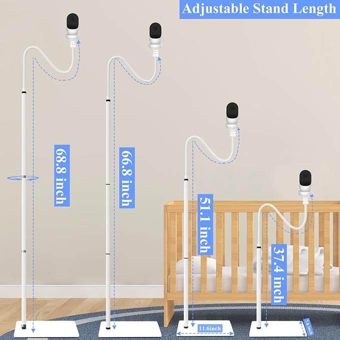 Baby Monitor Floor Stand Holder Mount for Owlet Dream Sight (Gen 3)/Dream Duo (Gen 2)/Cam (Gen2)/Cam (Gen 1)