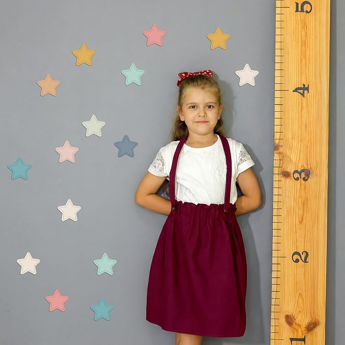 Geyee 108 Pcs Star Cutouts Paper 3.5 Inch Boho Classroom Decor Bulletin Board Stars Assorted Pastel Colors Die Cut for Teachers DIY Craft Projects Office School Chalkboard Wall Decor