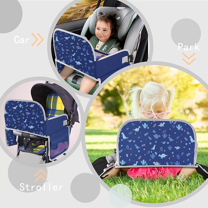 MENZOKE Kids Travel Tray for Toddler Car Seat, Toddler Gift for Boy Activities with Dry Erase Board & iPad Holder Stand, Road Trip Essentials Accessories Lap Tray for Boy as Birthday Gift, Dark Blue