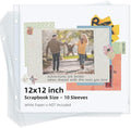 Vienrose Scrapbook Refill Pages 12x12, 10 Pack Heavyweight Clear Page Protectors for 3 Ring Binders, Top Loading Plastic Sleeves for Scrapbook Albums & Photo Storage (No Paper Inserts, Acid Free)