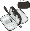 FYY Electronic Organizer, Travel Cable Organizer Bag Pouch Electronic Accessories Carry Case Portable Waterproof Double Layers Storage Bag for Cable, Charger, Phone, Earphone, Medium Size, Coffee