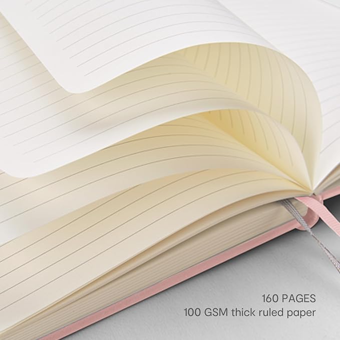 &And Per Se 10-Pack Lined Notebooks, A5 Hardcover, 160 Pages 100gsm Thick Paper, Office Supply Bulk Order, Corporate New Hire Kits, Breakroom Essentials – College Ruled, 10 Units (Pastel Colors)