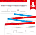 2 PCS 0-120 Dry Erase Number Line Board, Writable and Erasable Double Sided Board- 0-120 on One Side & Blank Line on Other Side, Math White Board for Teachers, Kids, Students, Classroom and Home