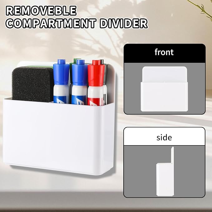 Camelmother 2Pcs Magnetic Dry Erase Marker Holder For Whiteboard Fridge | 2Slots Locker Accessories Teacher Classroom Must Haves Fridge magnets