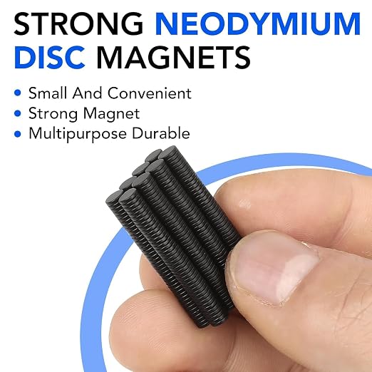 TRYMAG 120 Pcs Small Strong Magnets, 15x2mm Neodymium Rare Earth for Crafts, Heavy Duty Round Mini Disc Refrigerator Magnets for Whiteboard, Locker, Fridge, Dry Erase Board