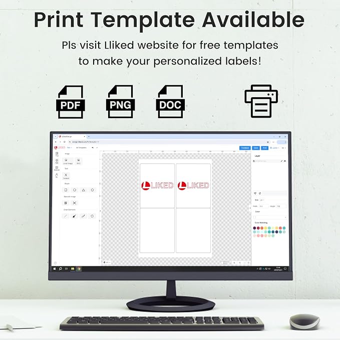 L LIKED 4" x 5" Printable 400 Labels White Matte Shipping Address Labels Stickers for Laser/Inkjet Printer (100 Sheets)