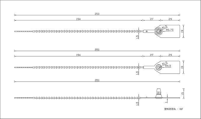 Leadseals(R) 1000 Plastic Tamper Seals, Zip Ties for Fire Extinguishers Pull Tite Security Tags Numbered Disposable Self-Locking Tie 250mm Length (Blue)