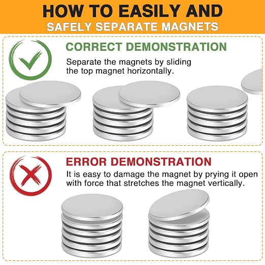 TRYMAG 15x2mm Small Disc Strong 120 Pcs Neodymium Rare Earth Magnets for Crafts, Heavy Duty Round Refrigerator Magnets for Whiteboard, Locker, Fridge, DIY, Crafts, Dry Erase Board