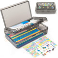 Double Layer Clear Hard Pencil Cases ,Plastic Personalized Pencil Box with Snap-Tight Lid for Pen, Pencils, School Office Supplies Marker Crayon Organizer Storage Box,Standard Size (Dark Gray)