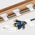 Cable Management Under Desk, 【Up to 15 Cord】【Enhanced Wire Holder】 Reusable Cord Organizer Holder, Adjustable Hook and Loop Cable Ties, Wire Clips Under Table Hider, 20 Pair(White)