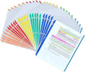 Sheet Protectors, Aipker Plastic Page Protectors for 3 Ring Binder, Heavy Duty 8.5 x 11 Paper Sheet Protector, Clear Binder Sleeves, Color Edge Document Protector for Office School (40 Pack)